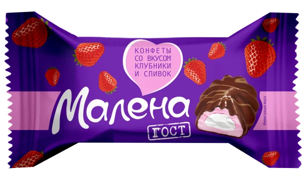 МАЛЕНА со вкусом клубники и сливок, 1 кг