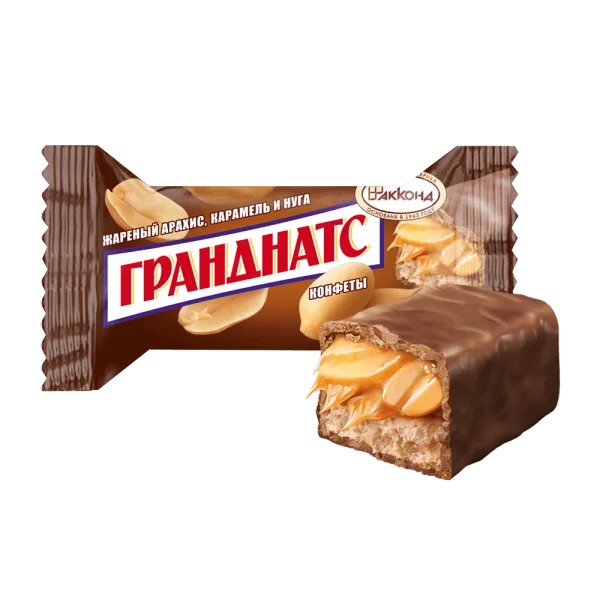 ГРАНДНАТС жареный арахис, карамель и нуга, 1 кг
