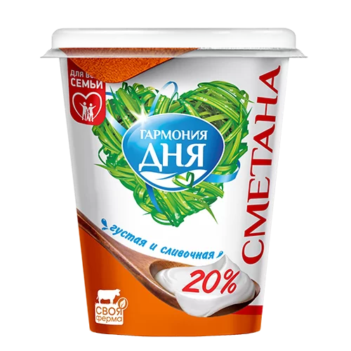 Сметана "Гармония Дня" 20%, 350 г Сметана "Гармония Дня" 20%, 350 г